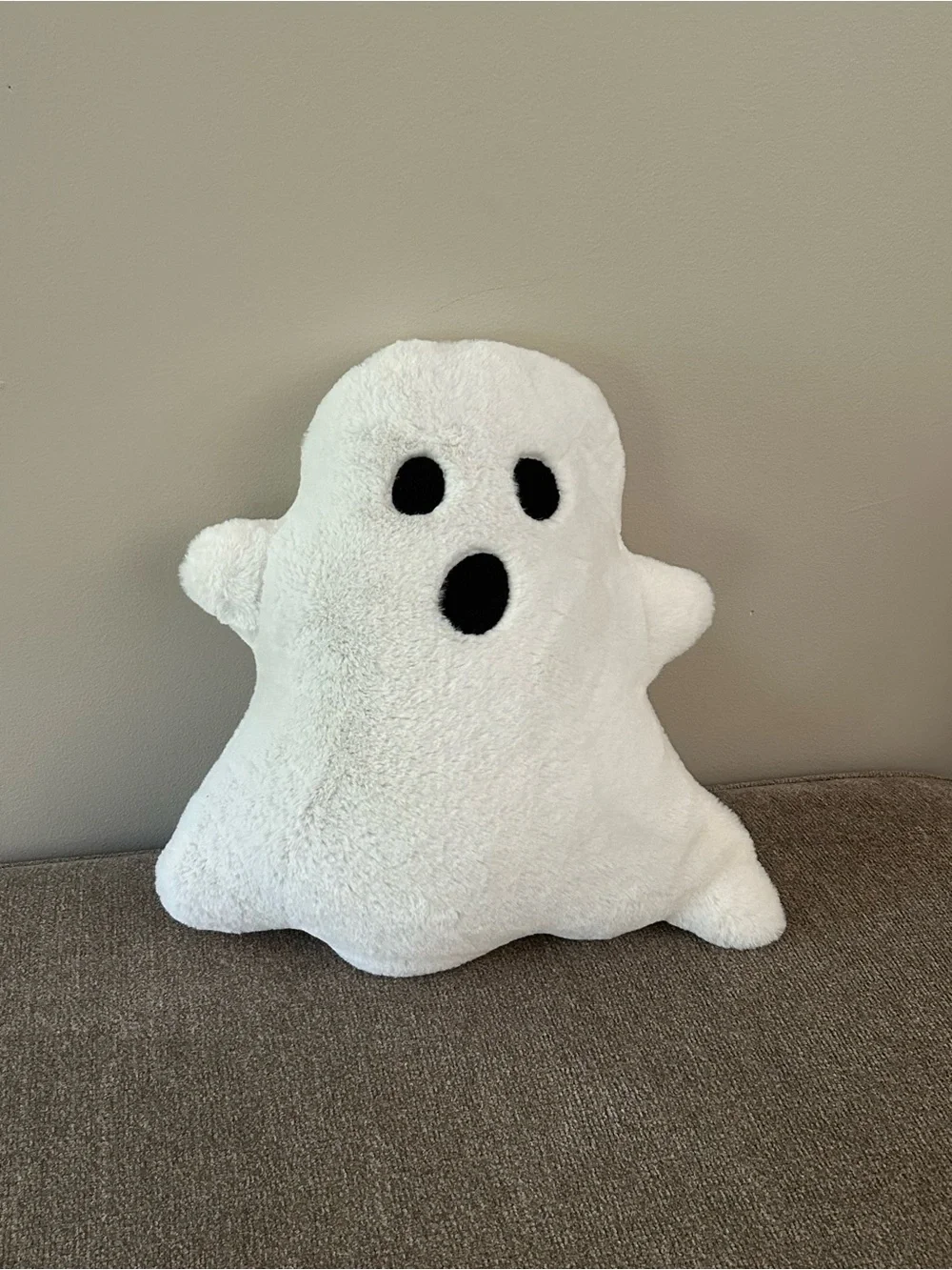 White Plush Ghost Pillow